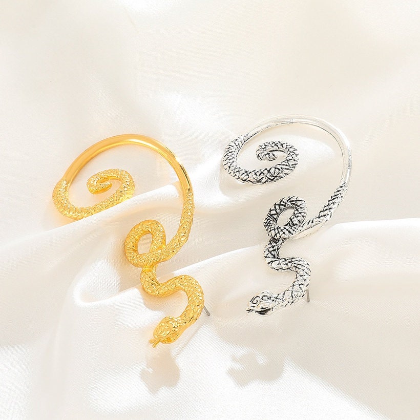 Street Snake Ear Cuff, Piercing Cuff, Snake Ear Wrap