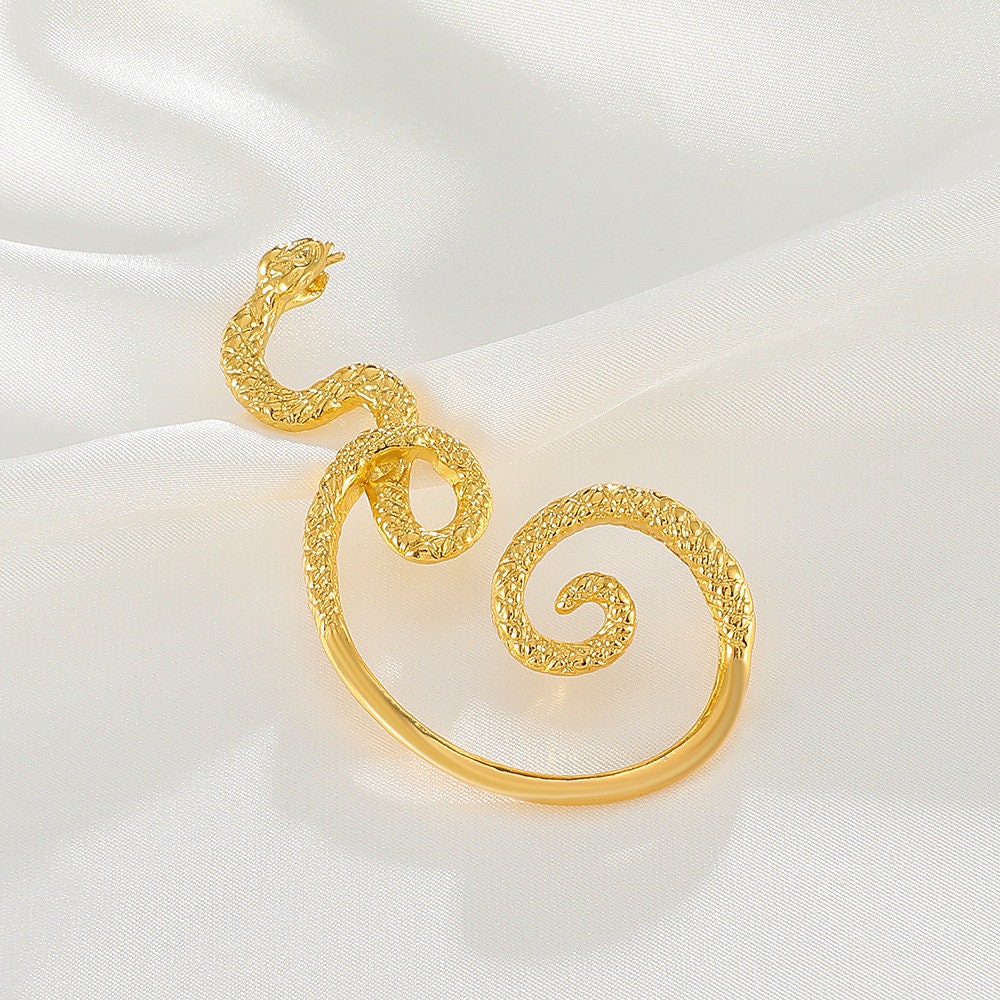 Street Snake Ear Cuff, Piercing Cuff, Snake Ear Wrap